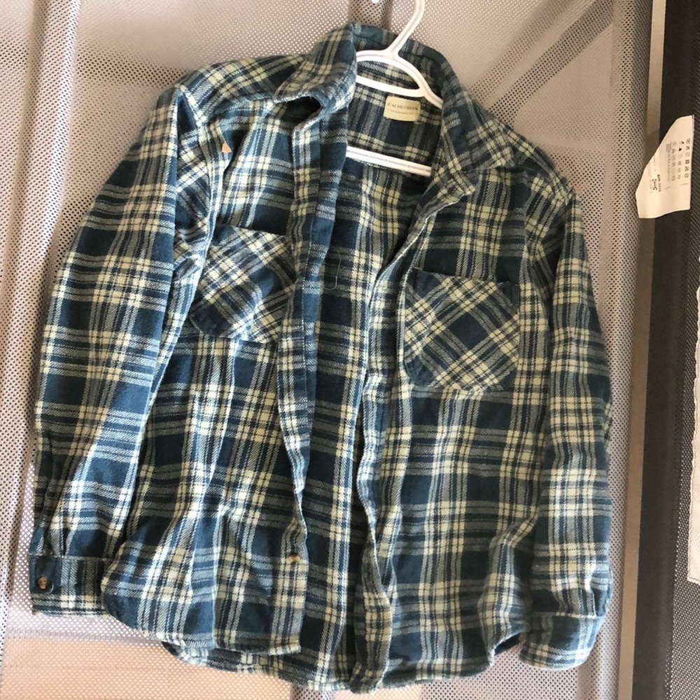 blue/green ish flannel